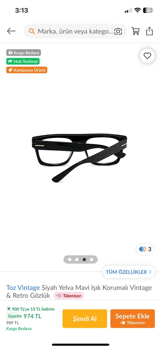 Şeffaf Camlı Siyah Modern Klasik Kadın Gözlüğü - Görsel 3