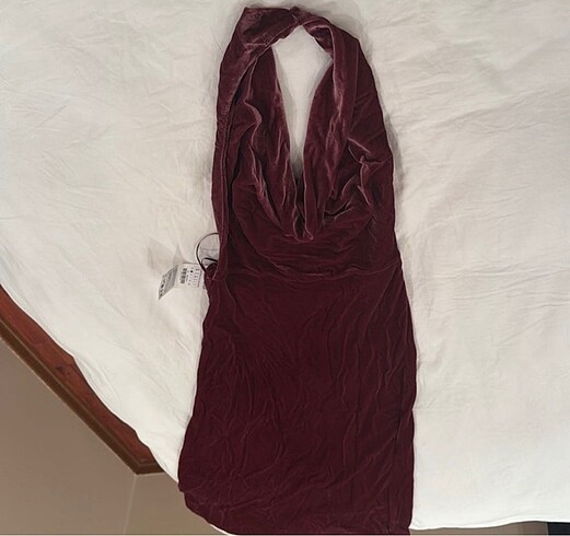 s Beden bordo Renk Zara elbise