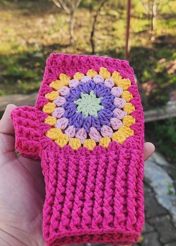 Renkli Örgü Kadın Eldiveni - Görsel 7