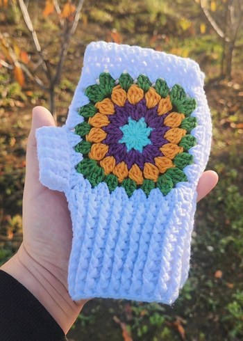 Renkli Örgü Kadın Eldiveni - Görsel 5