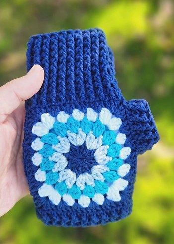 Renkli Örgü Kadın Eldiveni - Görsel 2