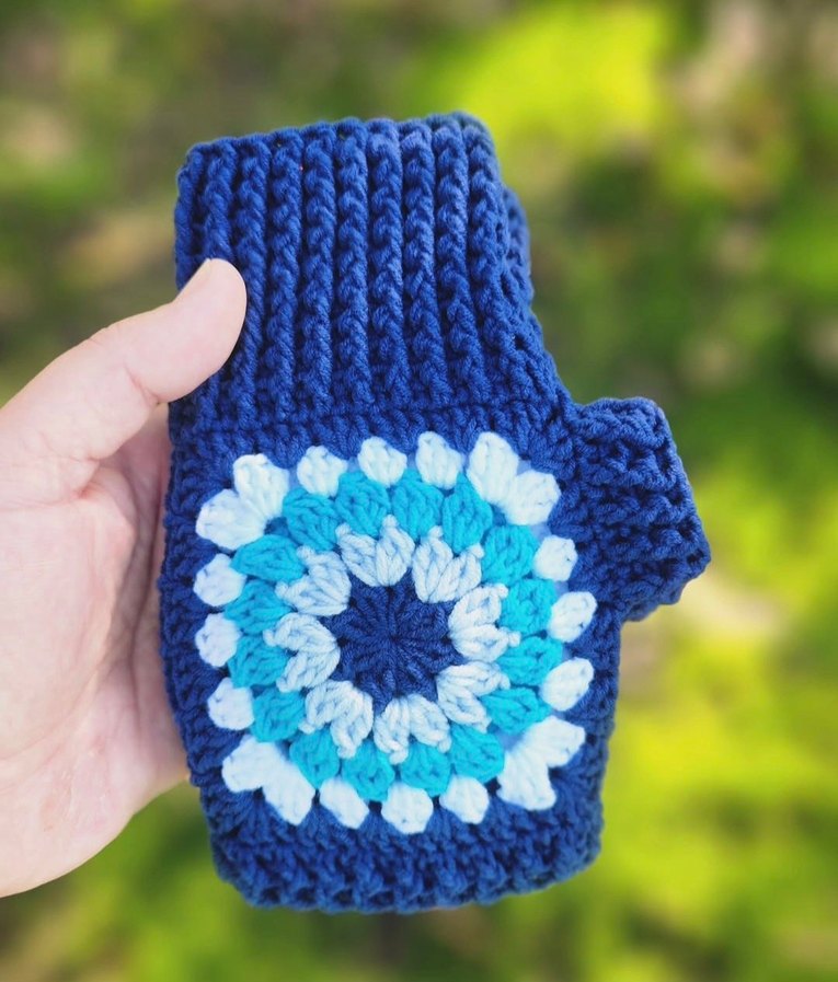 Renkli Örgü  Kadın Eldiveni - Görsel 2