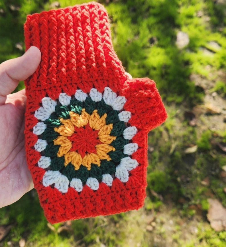 Renkli Örgü  Kadın Eldiveni - Görsel 3