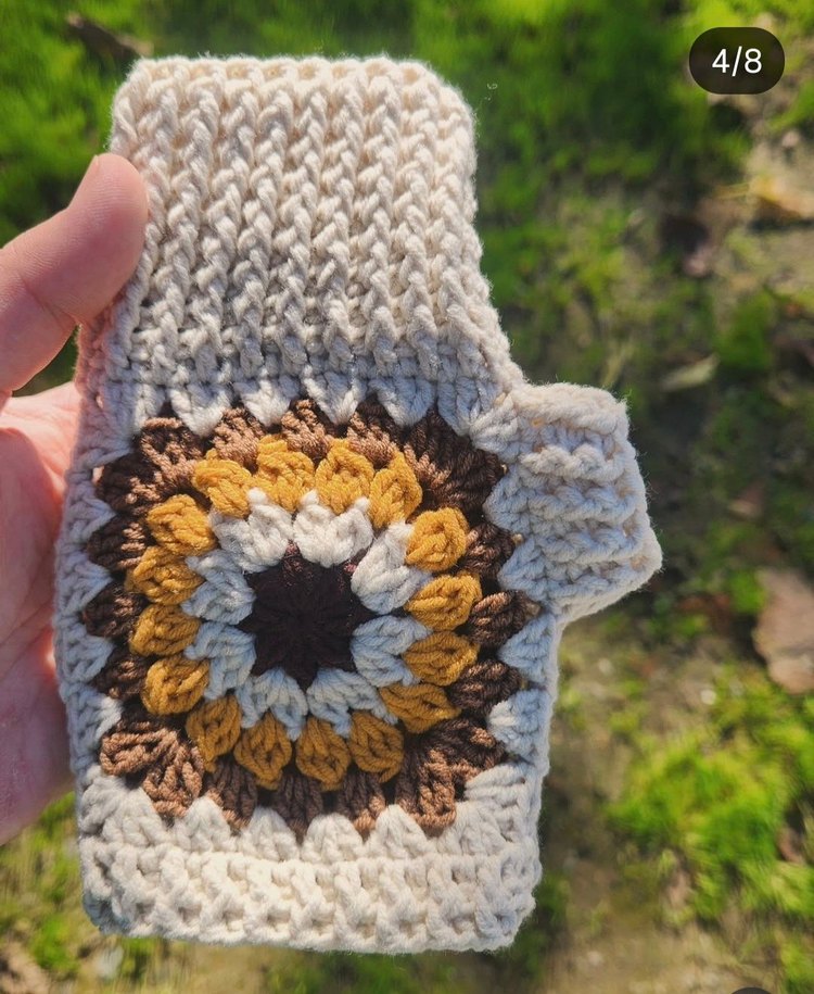 Renkli Örgü  Kadın Eldiveni - Görsel 4