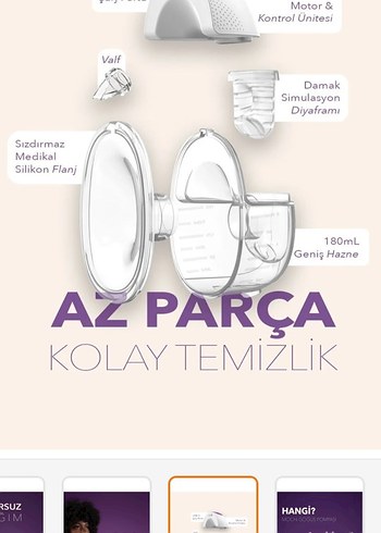 Mor MOCHi Göğüs Pompası ve Saklama Poşeti - Görsel 7