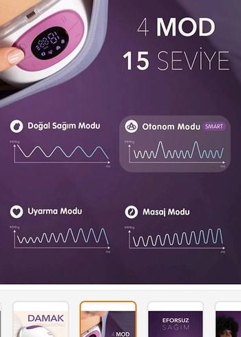 Mor MOCHi Göğüs Pompası ve Saklama Poşeti - Görsel 9