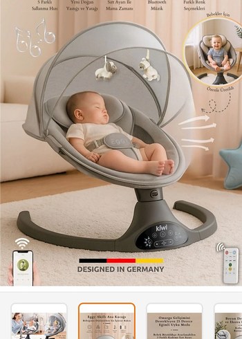 Antrasit Gri Kiwi Eggy Bebek Ana Kucağı - Görsel 6