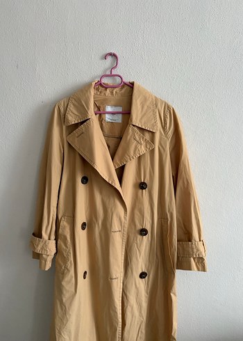 Bej Uzun Kadın Trençkot - Görsel 2