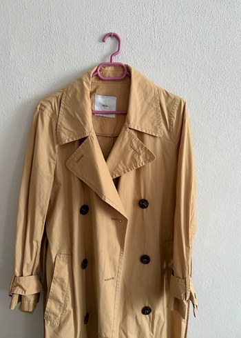 Bej Uzun Kadın Trençkot - Görsel 8