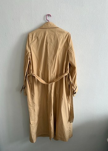 Bej Uzun Kadın Trençkot - Görsel 4