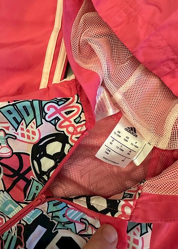 Kız Çocuk Kapüşonlu Renkli Baskılı Yağmurluk12-18 ay - Görsel 4