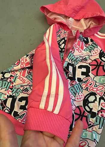 Kız Çocuk Kapüşonlu Renkli Baskılı Yağmurluk12-18 ay - Görsel 3