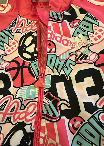 Kız Çocuk Kapüşonlu Renkli Baskılı Yağmurluk12-18 ay - Görsel 6