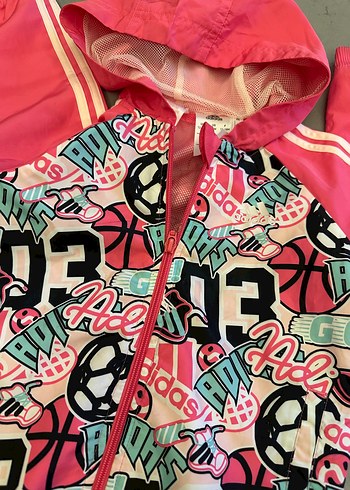 Kız Çocuk Kapüşonlu Renkli Baskılı Yağmurluk12-18 ay - Görsel 5