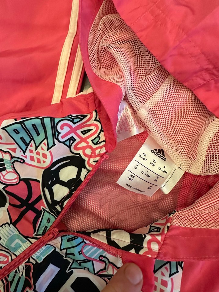 Kız Çocuk Kapüşonlu Renkli Baskılı Yağmurluk12-18 ay - Görsel 4