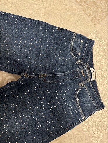 s Beden lacivert Renk Zara taşlı jean
