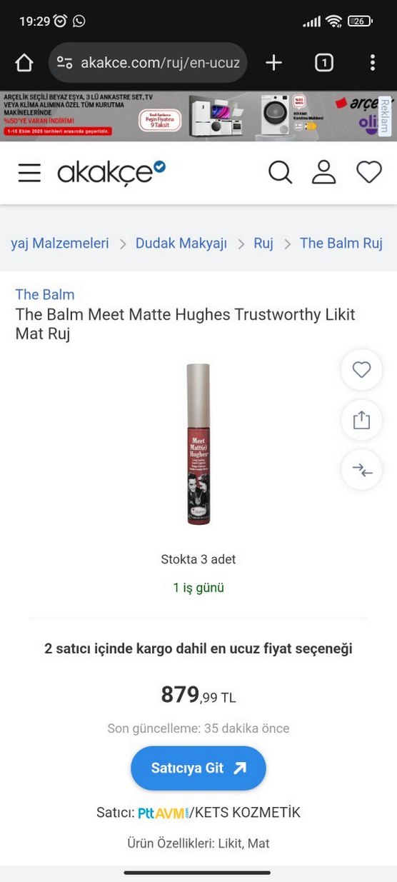 Revolution The Balm palet ve lipstick - Görsel 3