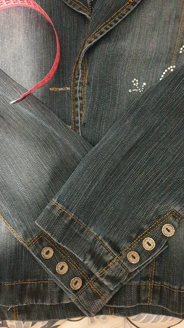 Nakış Detaylı Vintage Denim Ceket - Görsel 4