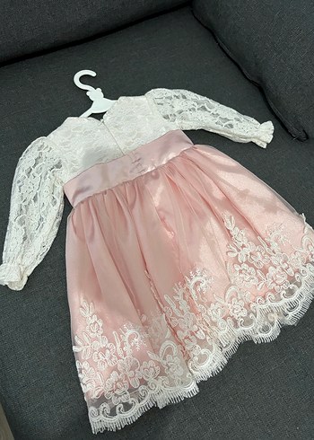 Dantel Detaylı Pembe Kız Çocuk Elbisesi - Görsel 2