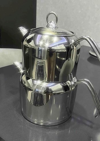 Parlak Paslanmaz Çelik Çaydanlık Seti - Görsel 2