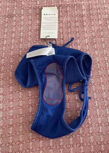 xs Beden mavi Renk Mavi İpli Kadın Bikini Altı