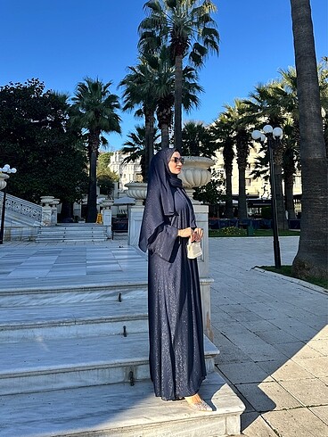 universal Beden lacivert Renk Abaya