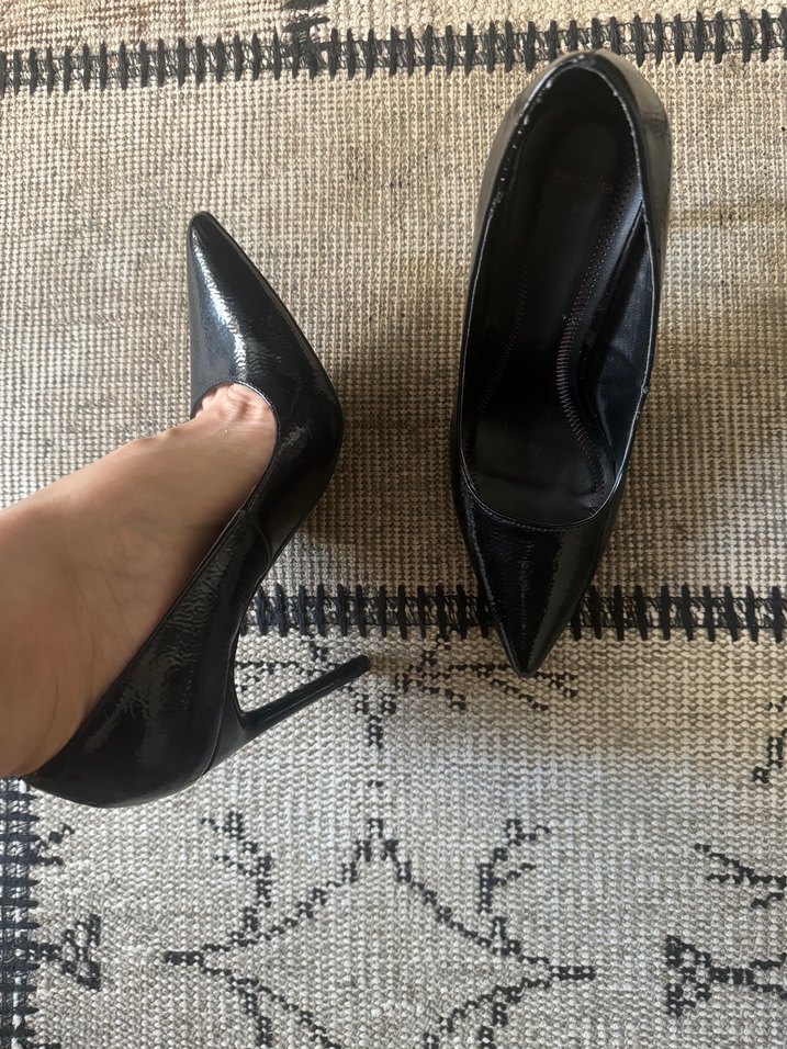 Klasik Siyah Stiletto Topuklu Kadın Ayakkabı - Görsel 2