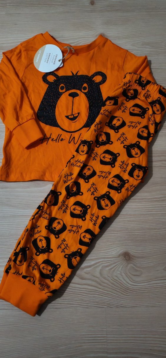 Turuncu Baskılı Erkek Pijama Takımı - Görsel 3