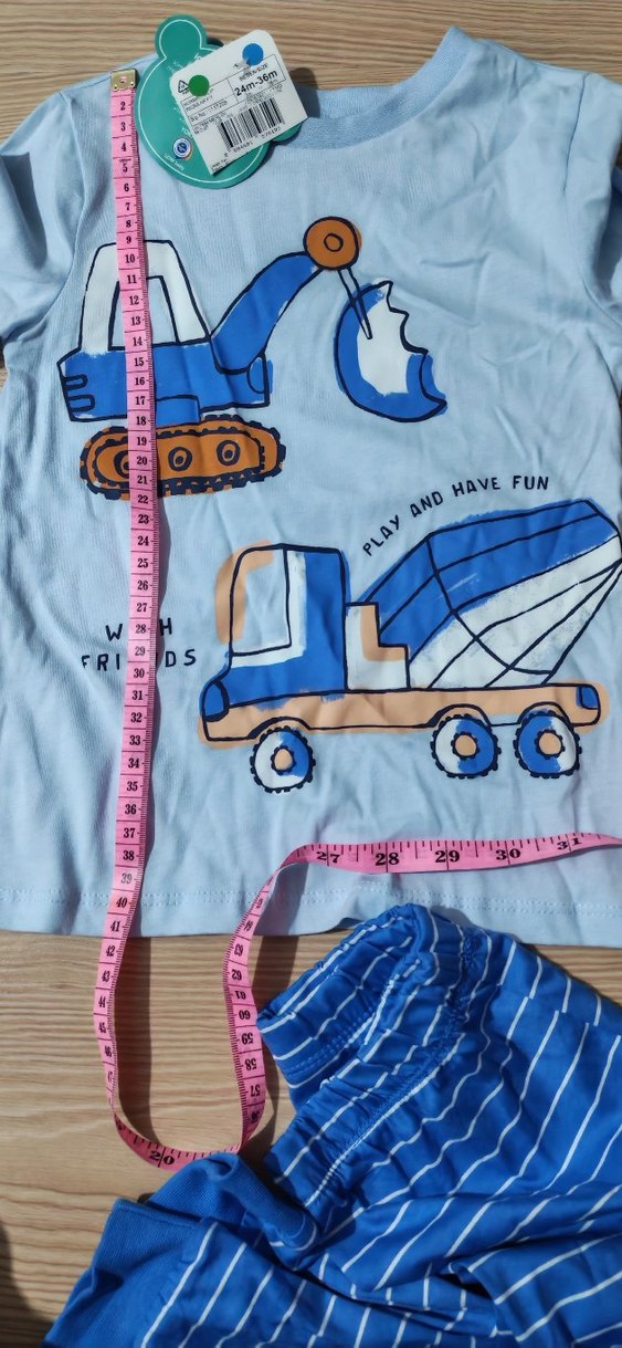 Mavi Baskılı Erkek Bebek Takımı - Görsel 5