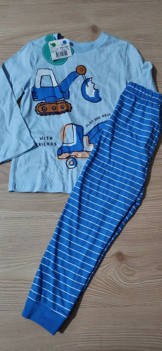 Mavi Baskılı Erkek Bebek Takımı - Görsel 2