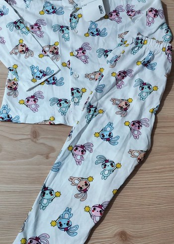 Kız Çocuk Renkli Uzun Kollu Pijama Takımı - Görsel 2