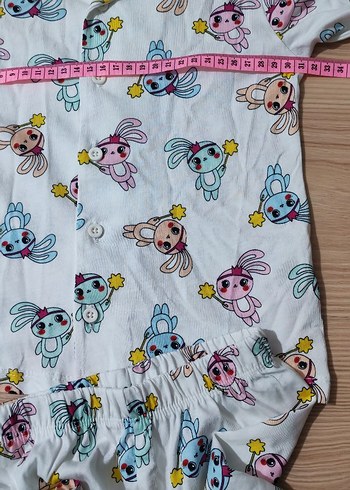 Kız Çocuk Renkli Uzun Kollu Pijama Takımı - Görsel 7