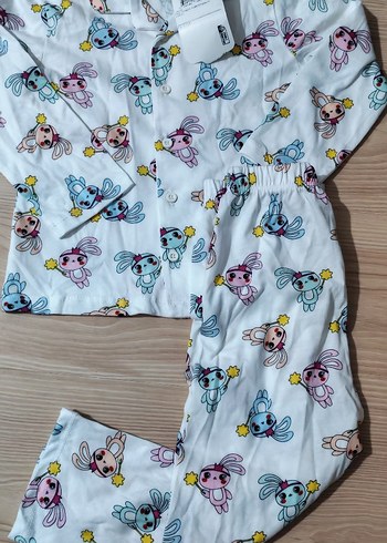 Kız Çocuk Renkli Uzun Kollu Pijama Takımı - Görsel 3