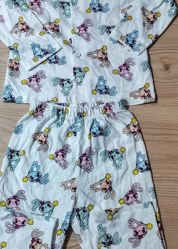 Kız Çocuk Renkli Uzun Kollu Pijama Takımı - Görsel 4