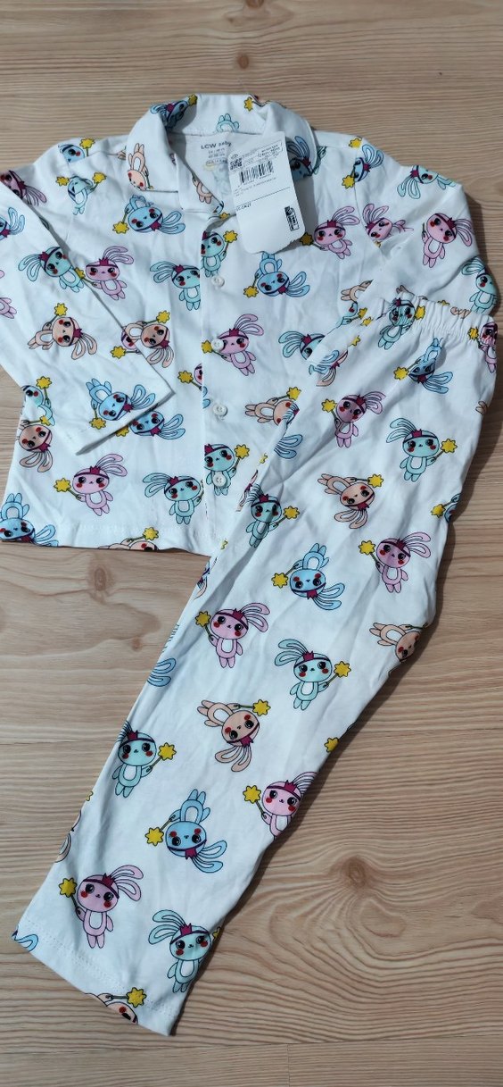 Kız Çocuk Renkli Uzun Kollu Pijama Takımı - Görsel 2
