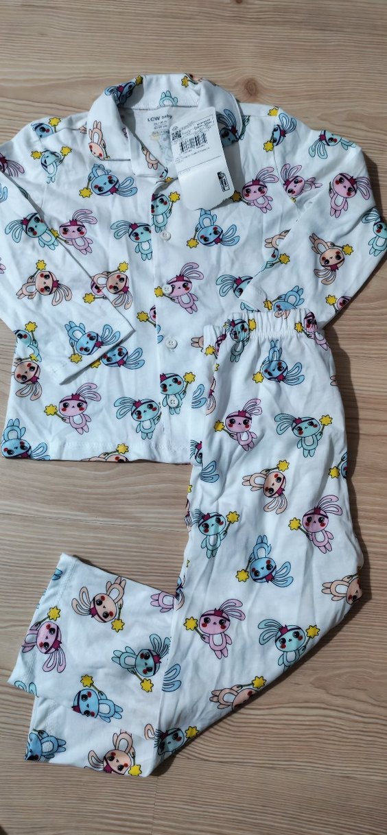 Kız Çocuk Renkli Uzun Kollu Pijama Takımı - Görsel 3