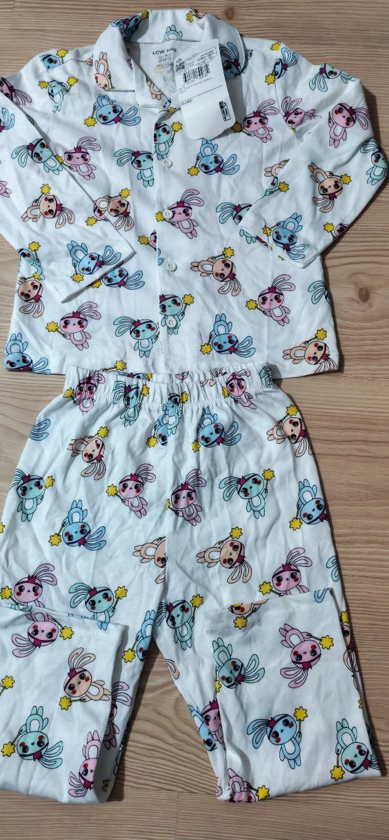 Kız Çocuk Renkli Uzun Kollu Pijama Takımı - Görsel 4