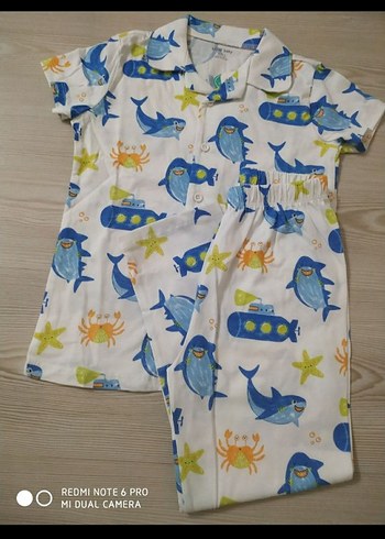 Erkek Çocuk Renki Baskılı Pijama Takımı