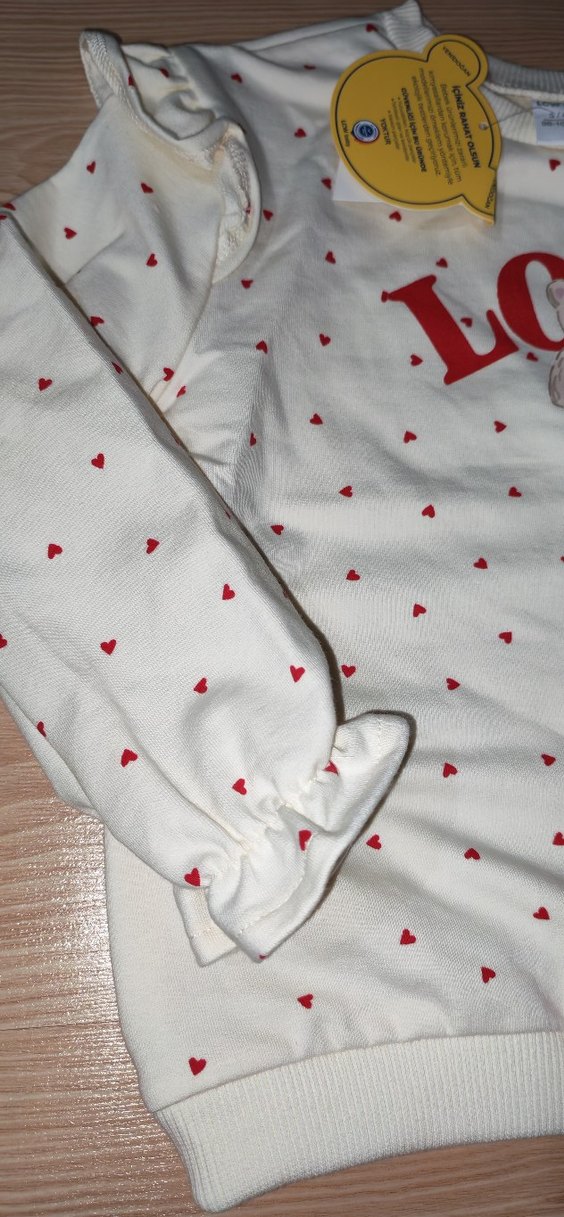 Kız Çocuk Uzun Kollu Baskılı Sweatshirt - Görsel 4