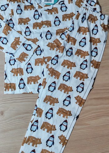 Kahverengi Baskılı Erkek Çocuk Pijama Takımı - Görsel 2