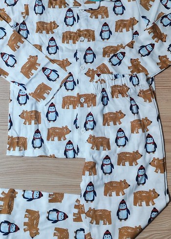 Kahverengi Baskılı Erkek Çocuk Pijama Takımı - Görsel 3