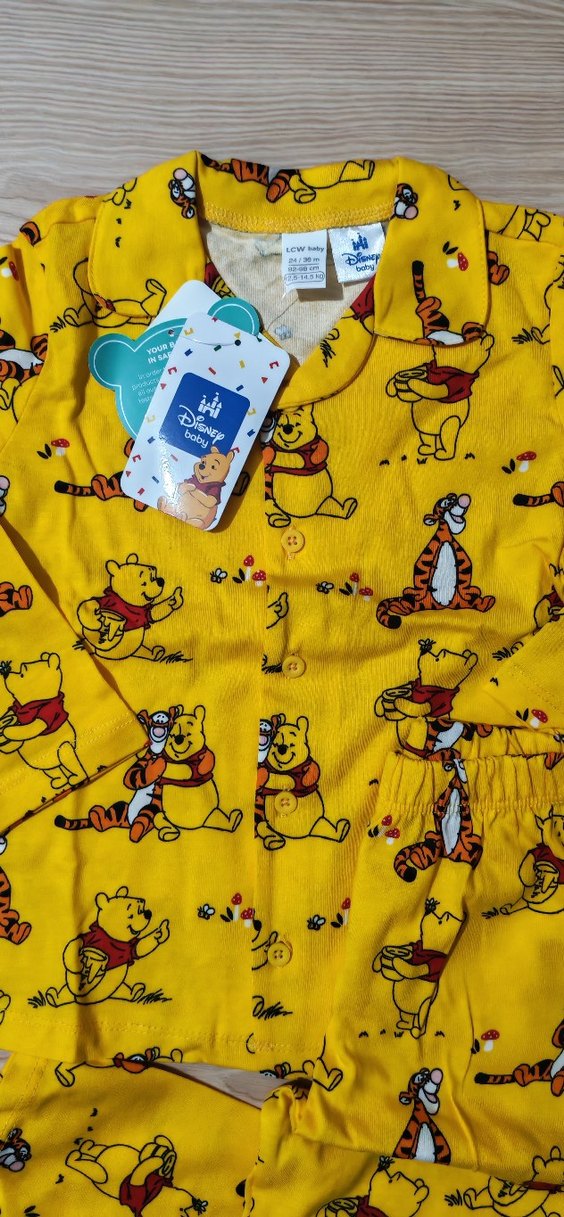 Sarı Baskılı Erkek bebek Pijama Takımı - Görsel 5