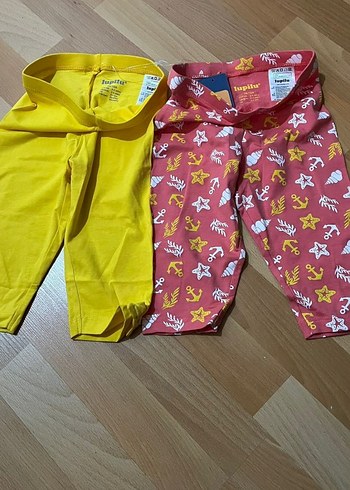 Kız Çocuk Renkli ve Sarı Elastik Bel Şort Seti