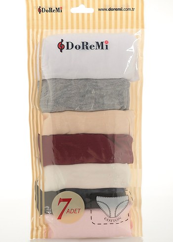 Kadın 7'li Pamuklu Mini Külot Seti