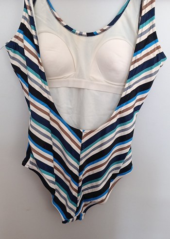 Çizgili Strappy Kadın Mayo - Görsel 2