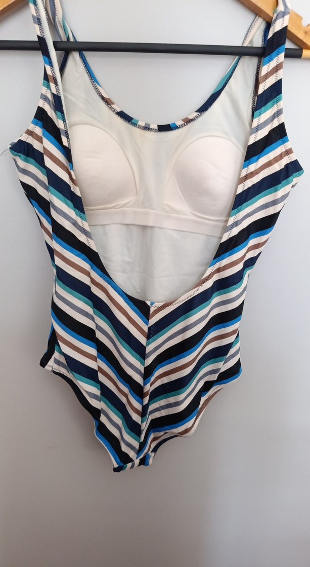 Çizgili Strappy Kadın Mayo - Görsel 2