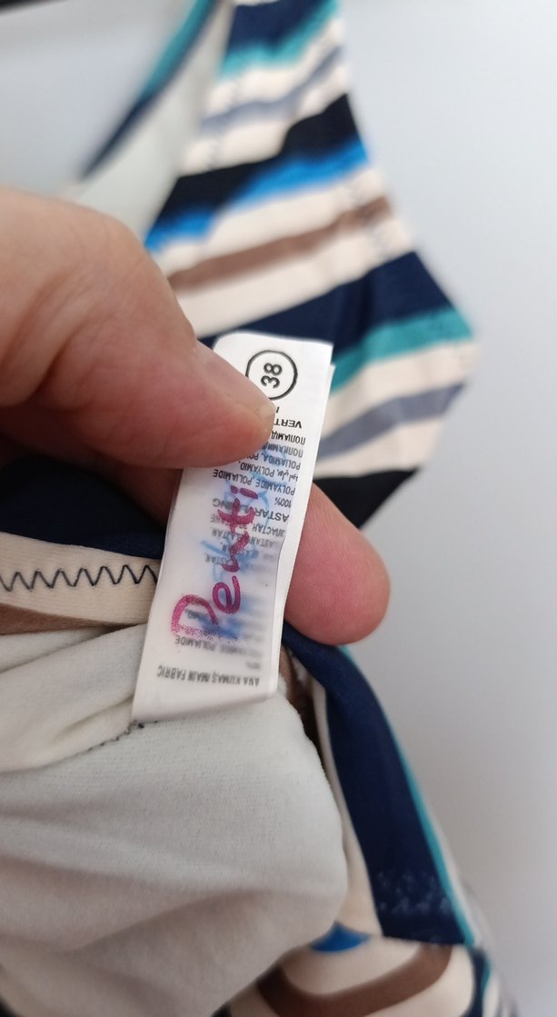 Çizgili Strappy Kadın Mayo - Görsel 3