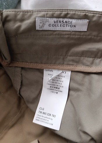 Bej ayarlama bilir Kemerli  Şort Versace orjinal - Görsel 6