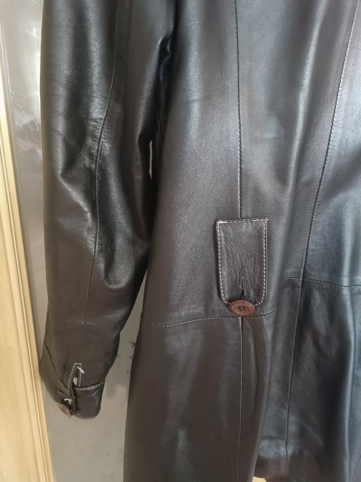 Düğmeli Kahverengi Ceylan Derisi Kadın Ceket - Görsel 4