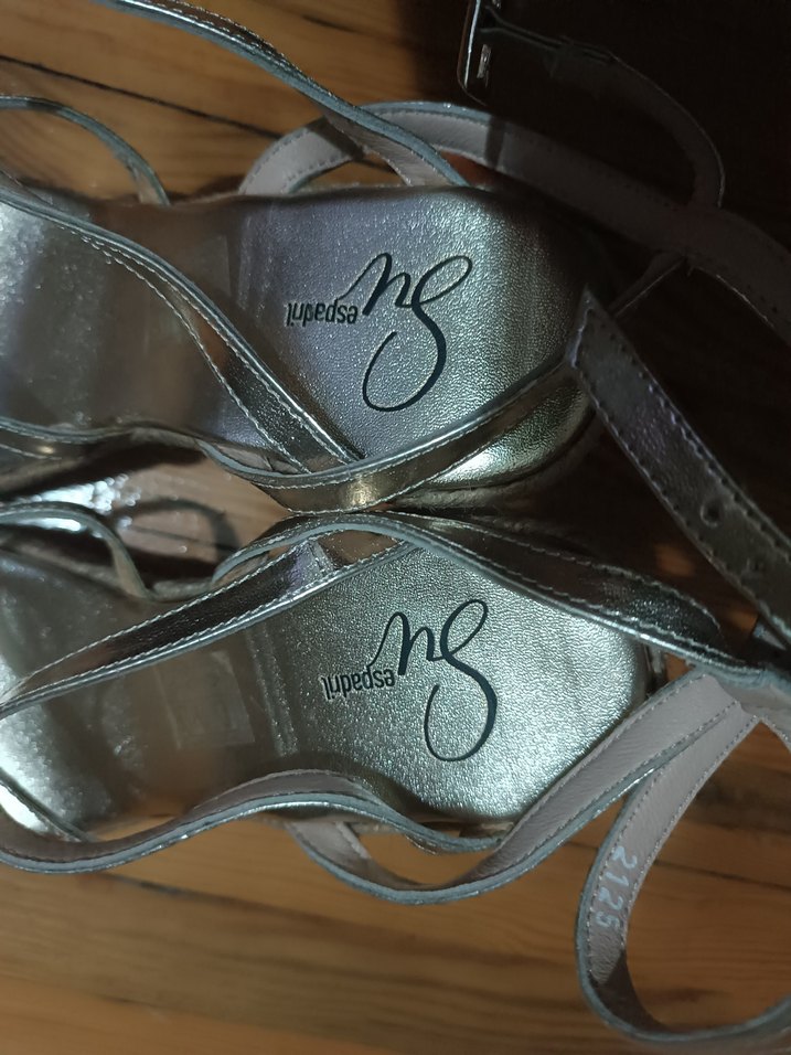 Altin rengi Kadın Dolgu Topuk deri Sandalet - Görsel 5